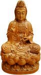 Kwan Yin in Camphor Wood 16"